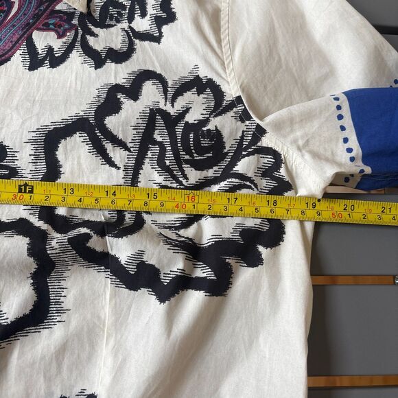 ETRO Shirt Women 48 Multicolor Floral Classic Fit Long Sleeve Pattern Button Up - Picture 6 of 6